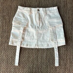 Stylish Cream Mini Skirt